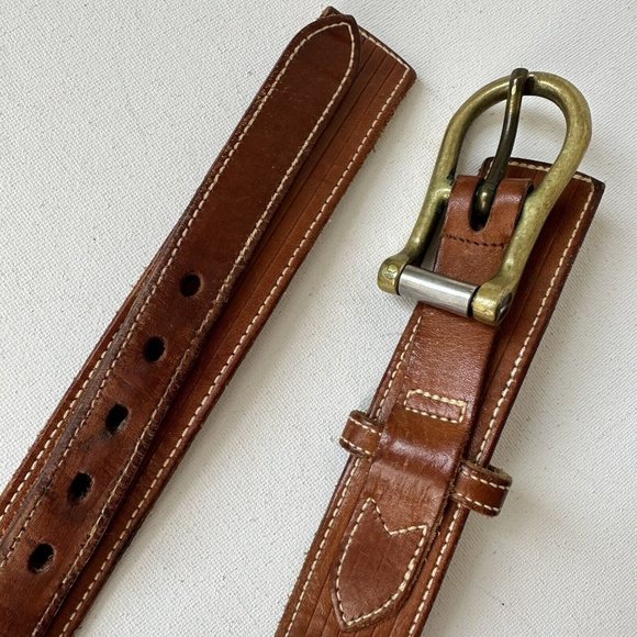 Rooney and bourke leather belt brown size 34/85 - Picture 1 of 8